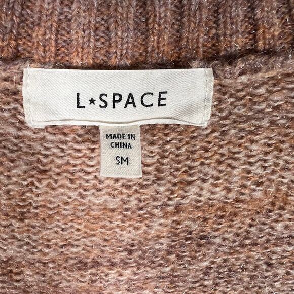L*Space Paige Square Neck Cropped Pullover Sweater S Temescal Canyon Knit Cozy - Picture 8 of 10